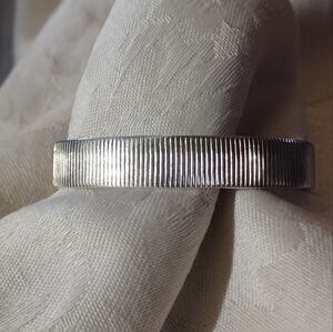 Tiffany & Company Coin Edge Cuff Bracelet, SS, Unisex